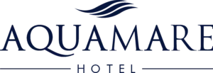LOGO AQUAMARE HOTEL AZUL OSCURO